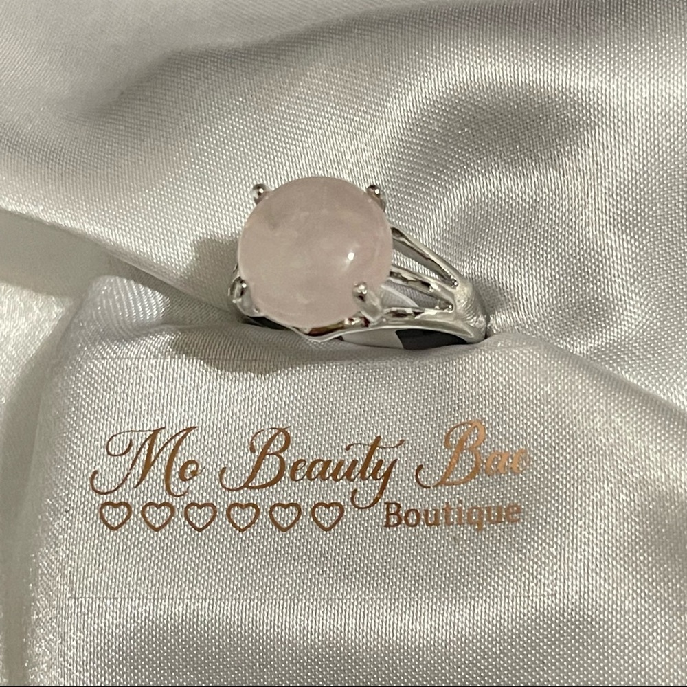 Pink Quartz Crystal Ring - Picture 2 of 5